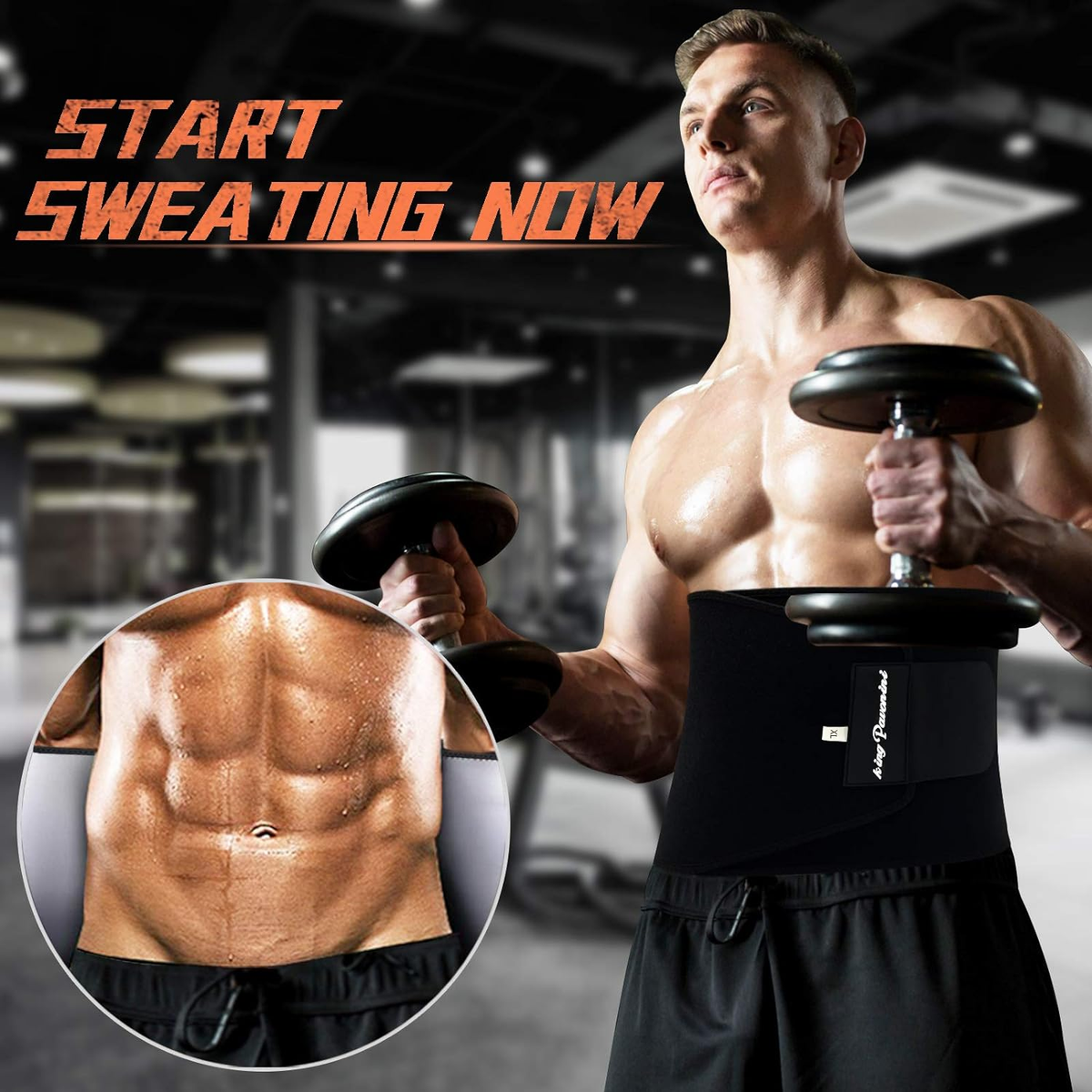Waist Trimmer for Women & Mens, Waist Trainer Sweat Belt plus Size, Upgraded