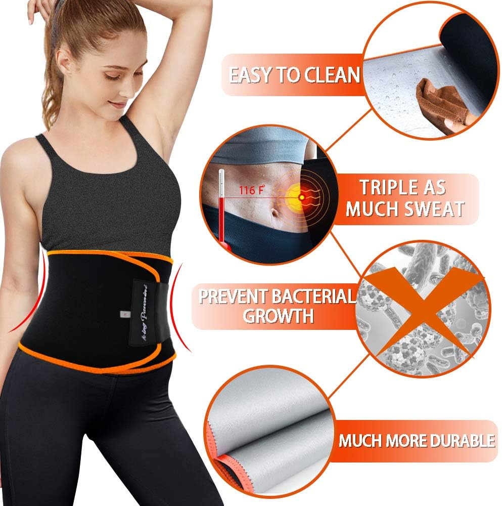 Waist Trimmer for Women & Mens, Waist Trainer Sweat Belt plus Size, Upgraded