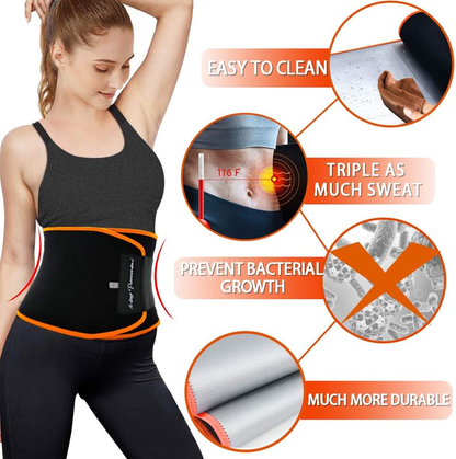Waist Trimmer for Women & Mens, Waist Trainer Sweat Belt plus Size, Upgraded