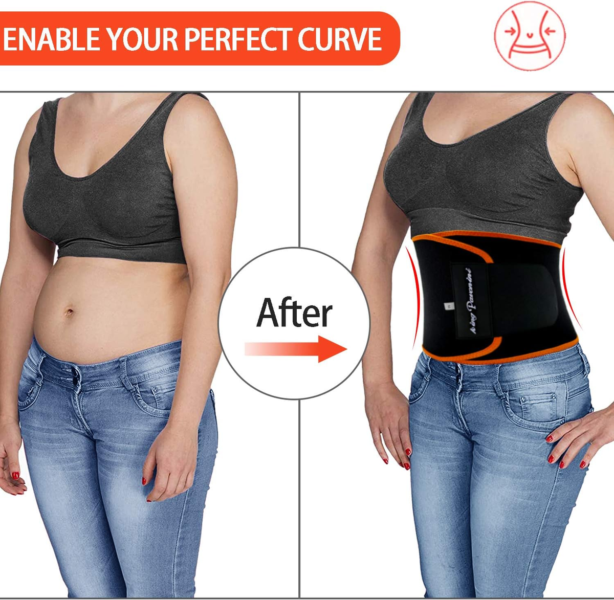 Waist Trimmer for Women & Mens, Waist Trainer Sweat Belt plus Size, Upgraded